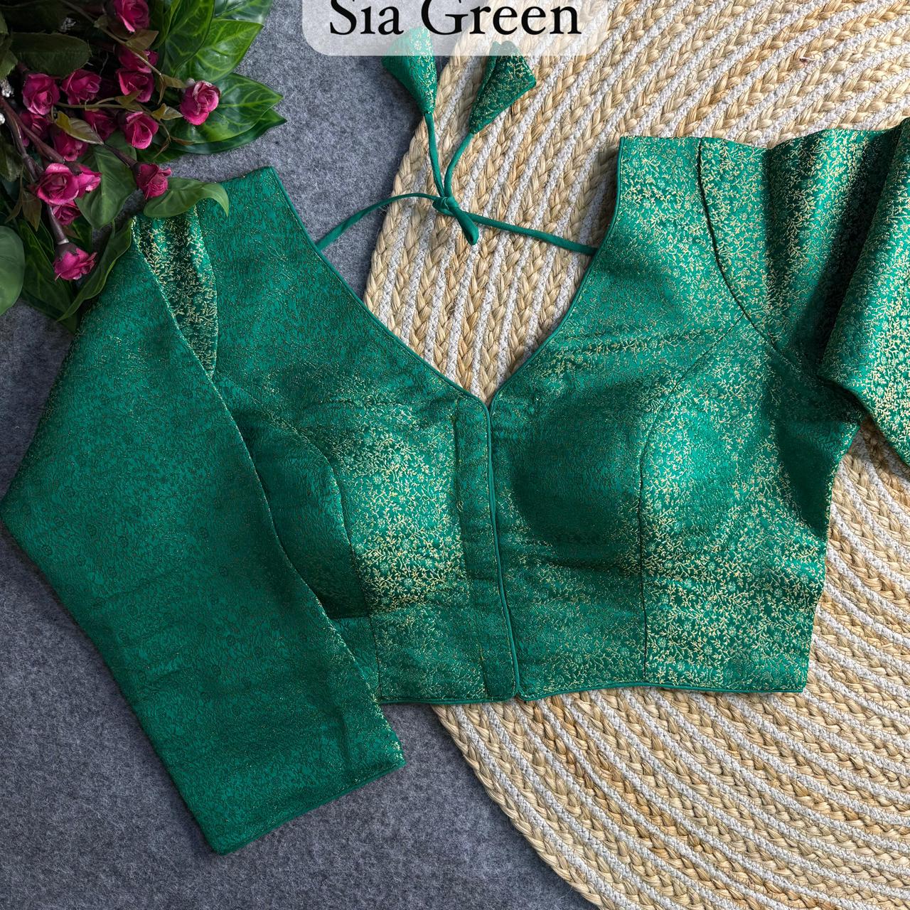 Vaidehi Banarasi V-Neck Blouse